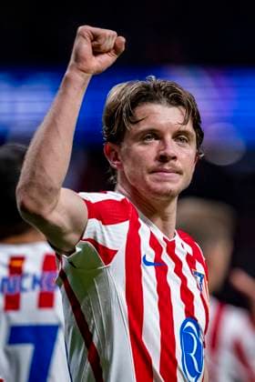 Atletico de Madrid vs Union Saint-Gilloise - UEFA Champions League 2025 26 League Phase MD4 Conor Gallagher of Atletico de Madrid celebrates his goal during the UEFA Champions League 2025 26 League Phase MD4 match between Atletico de Madrid and R. Union Saint-Gilloise at Estadio Riyadh Air Metropolitano on November 4, 2025 in Madrid, Spain. Madrid Estadio Riyadh Air Metropolitano Madrid Spain Copyright: xAlbertoxGardinx AGardin_20251104_Foot_Cham_AtlMad_Usg_0643