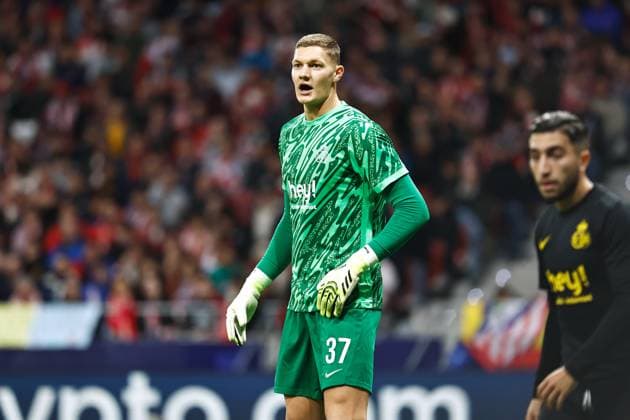 Kjell Scherpen (Union Saint-Gilloise), NOVEMBER 4, 2025 - Football Soccer : UEFA Champions League league phase match day 4 between Club Atletico de Madrid - Royal Union Saint-Gilloise at the Estadio Metropolitano in Madrid, Spain. Noxthirdxpartyxsales  aflo_309369023