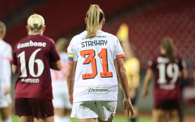 Stanway Georgia , 1.FC Nürnberg-Bayern München , Google Pixel Frauen-Bundesliga , Fußball , in den Max Morlock Stadion, in Nürnberg , Bayern, Deutschland. November 04, 2025 . Photo by: Davide Elias IPA Photo Pressefoto DENL Copyright: xDavidexEliasx