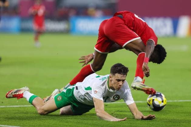 2025 FIFA Under 17 World Cup Group J, Aspire Zone Pitch 3, Doha, Qatar 5 11 2025 Panama vs Republic of Ireland Ireland s Max Kovalevskis goes over in the box Max Kovalevskis goes over in the box 5 11 2025  Copyright: x INPHOx IMG_9637
