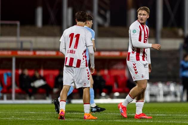 UEFA Youth League 1 FC Köln Racing FC Union Luxembourg 05 11 2025 Fynn Schenten 1 FC Köln U19, 9 , Alessandro Puzzo 1 FC Köln U19, 11 UEFA Youth League, second leg of the Champions Route Round 2, 1 FC Köln Racing FC Union Luxembourg, on 05 11 2025, Franz Kremer Stadium, Cologne Copyright: xBEAUTIFULxSPORTS Meuselx