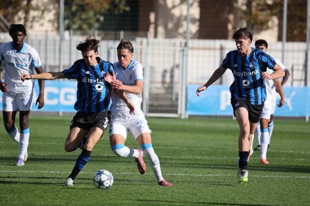 Youth League : OM contre Atalanta au stade Francis-Turcan à Martigues PHOTOPQR LA PROVENCE LAURENSON Philippe ; Martigues ; 05 11 2025 ; Youth League : OM contre Atalanta au stade Francis-Turcan à Martigues Martigues Bouches-du-Rhône France  Copyright: xPHOTOPQR LAxPROVENCE MAXPPPxLAURENSONxPhilippex 20251105PVL8296 20251105PVL8296