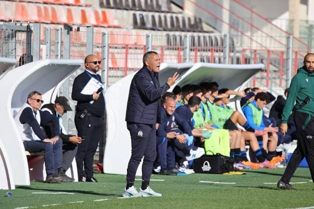 Youth League : OM contre Atalanta au stade Francis-Turcan à Martigues PHOTOPQR LA PROVENCE LAURENSON Philippe ; Martigues ; 05 11 2025 ; Youth League : OM contre Atalanta au stade Francis-Turcan à Martigues Martigues Bouches-du-Rhône France  Copyright: xPHOTOPQR LAxPROVENCE MAXPPPxLAURENSONxPhilippex 20251105PVL8299 20251105PVL8299
