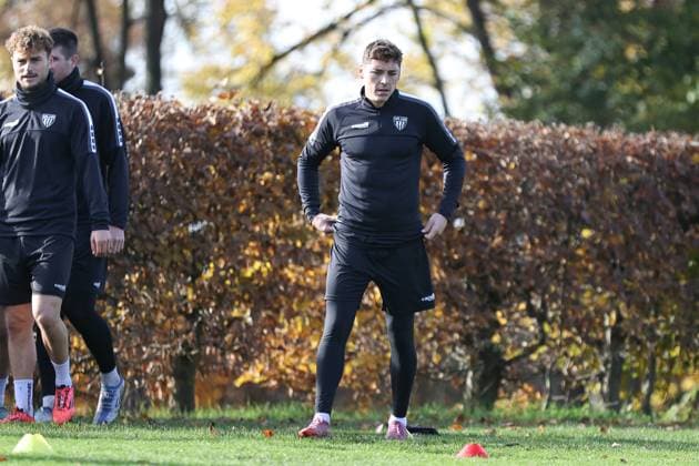 05 November 2025, Soccer, Training FC Schweinfurt 05, Third League, 3 League, Men Martin Thomann FC Schweinfurt 05 during training, single picture Schweinfurt training ground Sachs Stadium Bavaria Lower Franconia Germany