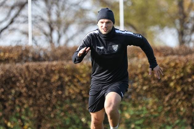 05 November 2025, Football, Training FC Schweinfurt 05, Dritte Liga, 3 Liga, Herren Johannes Geis FC Schweinfurt 05, 30 at training, single picture Schweinfurt training ground Sachs Stadion Bayern Unterfranken Germany