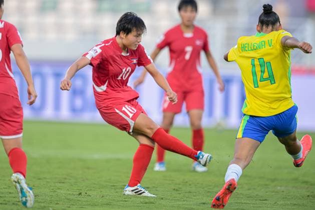Brazil v Korea DPR: FIFA U-17 Women s World Cup Morocco 2025 Semi Final Yu Y. Jong Hyang (Forward) of Korea DPR U-17 scores the 2-0 goal during the FIFA U-17 Women s World Cup Morocco 2025 Semifinal match between Brazil and Korea DPR in Rabat, Morocco, on November 5, 2025, at the Olympic Stadium Rabat Morocco  Copyright: xAndreaxxAmatox originalFilename:amato-notitle251105_npTsm.jpg