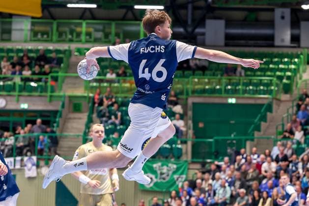 05 11 2025, Handball, Round of 16 DHB Cup, Bergischer HC TSV Hannover Burgdorf, Unihalle Wuppertal Julian Fuchs BHC 46 North Rhine-Westphalia Germany