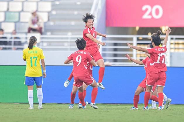CALCIO - FIFA Mondiali - U17, U 17 Women - Semifinal - Brazil vs North Korea 10 Yu Y. Jong Hyang (Forward) of Korea DPR U-17 celebrates the goal of 1-0 during the FIFA U-17 Women s World Cup Morocco 2025 Semifinal match between Brazil and Korea DPR in Rabat, Morocco, on November 5, 2025, at the Olympic Stadium Morocco Morocco  Copyright: xIPAxSport ABACAx