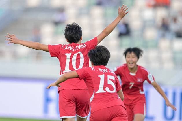CALCIO - FIFA Mondiali - U17, U 17 Women - Semifinal - Brazil vs North Korea 10 Yu Y. Jong Hyang (Forward) of Korea DPR U-17 celebrates the goal of 2-0 during the FIFA U-17 Women s World Cup Morocco 2025 Semifinal match between Brazil and Korea DPR in Rabat, Morocco, on November 5, 2025, at the Olympic Stadium Morocco Morocco  Copyright: xIPAxSport ABACAx