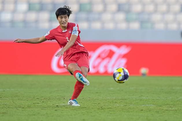 3 Ri R. Jin A (Defender) of Korea DPR U-17 is in action during the FIFA U-17 Women s World Cup Morocco 2025 Semifinal match between Brazil and Korea DPR in Rabat, Morocco, on November 5, 2025, at the Olympic Stadium  Copyright: xAndreaxAmato IPAxSportx xipa-agency.netx xx IPA_67570315 IPA_Agency_IPA67570315