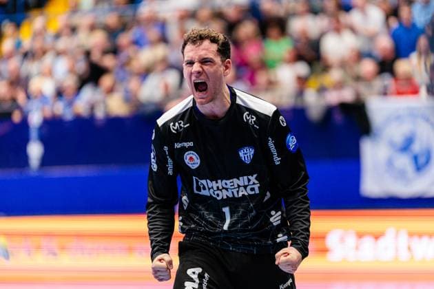 Constantin Moestl TBV Lemgo Lippe, 01 jubelt freut sich GER, TBV Lemgo Lippe vs VfL Gummersbach, Handball, DHB Pokal, Matchday 3, Season 2025 2026, 05 11 2025 GER, TBV Lemgo Lippe vs VfL Gummersbach, Handball, DHB Pokal, Matchday 3, Season 2025 2026, 05 11 2025 Lemgo Copyright: xEibner-Pressefoto JanxRollingerx EP_JSK