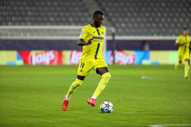 UEFA Champions League : Pafos vs Villarreal NICOLAS PEPE of Villarreal attacks with the ball. Pafos plays against Villarreal for the matchday 4 of the League Phase of the UEFA Champions League competition, Limassol, Cyprus, on Nov. 5, 2025. Limassol Cyprus Copyright: xKOSTASxPIKOULASx
