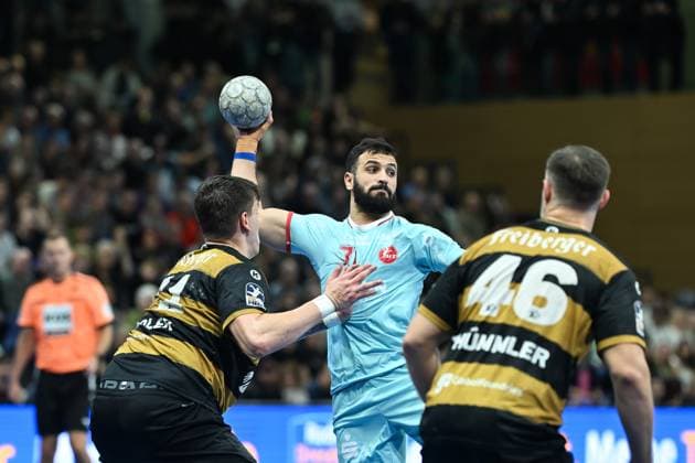 Mohamed Amine Darmoul MT Melsungen , 71 HC Elbflorenz 2006 vs MT Melsungen, DHB Cup Men, Season 2025 2026, 05 11 2025 HC Elbflorenz 2006 vs MT Melsungen, DHB Cup Men, Season 2025 2026, 05 11 2025 Dresden Copyright: xEibner-Pressefoto xHoepnerx EP_PHR