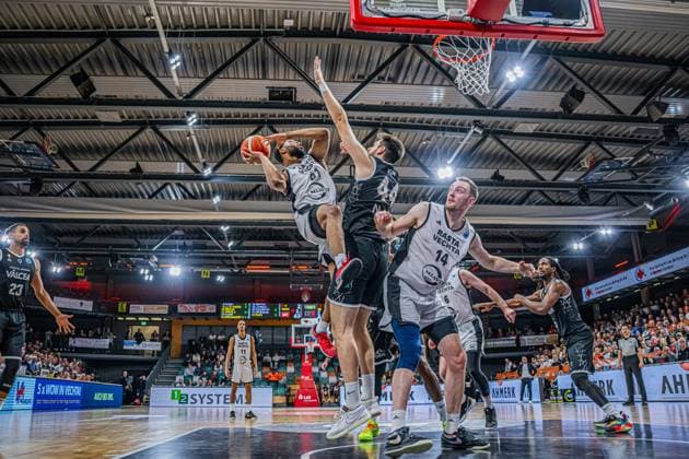 Basketball FIBA Europe Cup, Season 2025 2026, Men, Main Round, Group Stage, Matchday 4, 05 11 2025, RASTA Vechta CS Valcea 1924 Lloyd Pandi 41 RASTA Vechta at the Korbleger Vechta RASTA Dome Niedersachsen Germany