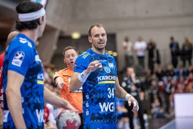 Kai Haefner TVB Stuttgart, 34 GER, TVB Stuttgart SG Flensburg Handewitt, DAIKIN HBL, Handball, Bundesliga, DHB Pokal Round of 16, Season 2025 2026, 05 11 2025 GER, TVB Stuttgart SG Flensburg Handewitt, DAIKIN HBL, Handball, Bundesliga, DHB Pokal Round of 16, Season 2025 2026, 05 11 2025 Stuttgart Copyright: xSandyxDinkelackerx EP_SDR
