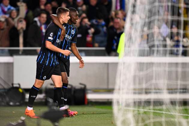 Club Brugge v Barcelona - UEFA Champions League BRUGGE, BELGIUM - NOVEMBER 05 : Tresoldi Nicolo forward of Club Brugge celebrating scoring a goal during the UEFA Champions League 2025 26 League Phase MD4 match between Club Brugge and Barcelona on November 5, 2025 in Brugge, Belgium, 05 11 2025 Brugge Belgium  Copyright: xTomasxSiskx