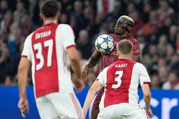 AMSTERDAM , 05-11-2025 , JohanCruyff Arena , season 2025 2026 , UEFA Champions League Football , match between Ajax and Galatasaray. Picture shows Galatasaray player Victor Osimhen Ajax - Galatasaray  x31876690x Copyright: