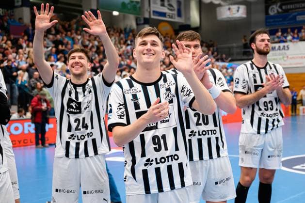 Balingen DHB Cup Round of 16 HBW Balingen THW Kiel Bence Imre THW Kiel Balingen Baden Württemberg Germany