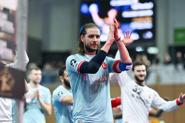 Olle Forsell Schefvert MT Melsungen , 25 HC Elbflorenz 2006 vs MT Melsungen, DHB Cup Men, Season 2025 2026, 05 11 2025 HC Elbflorenz 2006 vs MT Melsungen, DHB Cup Men, Season 2025 2026, 05 11 2025 Dresden Copyright: xEibner-Pressefoto xHoepnerx EP_PHR