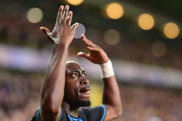 Club Brugge v Barcelona - UEFA Champions League BRUGGE, BELGIUM - NOVEMBER 05 : Forbs Carlos forward of Club Brugge celebrating scoring a goal (2-1) during the UEFA Champions League 2025 26 League Phase MD4 match between Club Brugge and Barcelona on November 5, 2025 in Brugge, Belgium, 05 11 2025 Brugge Belgium  Copyright: xPeterxDexVoechtx