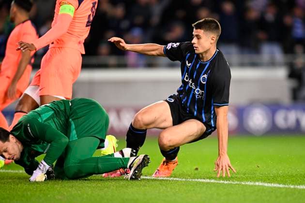 Club Brugge v Barcelona - UEFA Champions League BRUGGE, BELGIUM - NOVEMBER 05 : Tresoldi Nicolo forward of Club Brugge in action during the UEFA Champions League 2025 26 League Phase MD4 match between Club Brugge and Barcelona on November 5, 2025 in Brugge, Belgium, 05 11 2025 Brugge Belgium  Copyright: xTomasxSiskx