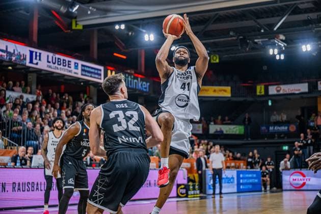 Basketball FIBA Europe Cup, Season 2025 2026, Men, Main Round, Group Stage, Matchday 4, 05 11 2025, RASTA Vechta CS Valcea 1924 Lloyd Pandi 41 RASTA Vechta in action Vechta RASTA Dome Lower Saxony Germany