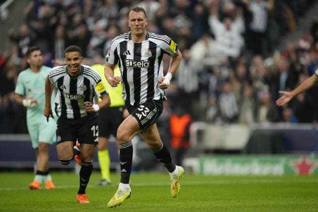 Newcastle United FC v Athletic Bilbao - UEFA Champions League NEWCASTLE UPON TYNE, UNITED KINGDOM - NOVEMBER 5: Dan Burn centre-back of Newcastle and England celebrates after scoring his sides first goal during the UEFA Champions League 2025 26 League Phase MD4 match between Newcastle United FC and Athletic Bilbao at St James Park on November 5, 2025 in Newcastle upon Tyne, United Kingdom. Jose Hernandez Anadolu Newcastle United Kingdom. Editorial use only. Please get in touch for any other usage.  Copyright: x2025xAnadoluxJosexHernandezx