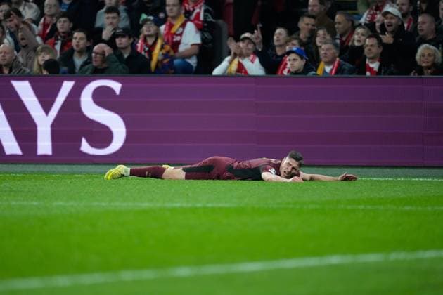 AMSTERDAM , 05-11-2025 , JohanCruyff Arena , season 2025 2026 , UEFA Champions League Football , match between Ajax and Galatasaray. Picture shows Galatasaray player Roland Sallai Ajax - Galatasaray  x31877213x Copyright: