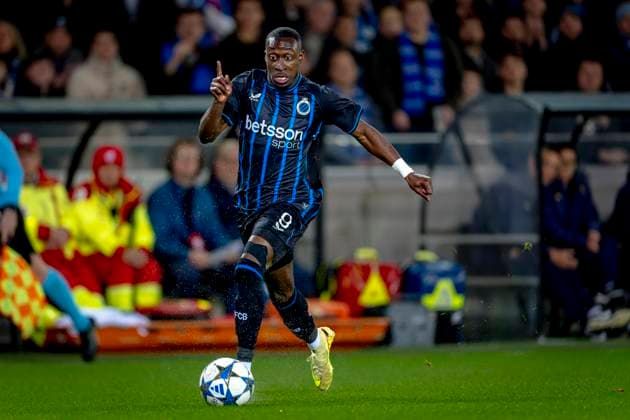Club Brugge forwarder Carlo Forbs during the match Club Brugge vs FC Barcelona, Barca at the Jan Breydelstadion for the Champions League - League phase - Matchday 4 season 2025-2026 in BRUGES, Belgium on 5 november 2025, (photo by Marcel van Dorst EYE4images DeFodi Images) Club Brugge forwarder Carlo Forbs during the match Club Brugge vs FC Barcelona at the Jan Breydelstadion for the Champions League League phase Matchday 4 season 2025 2026 in BRUGES, Belgium on 5 november 2025, photo by Marcel van Dorst EYE4images DeFodi Images