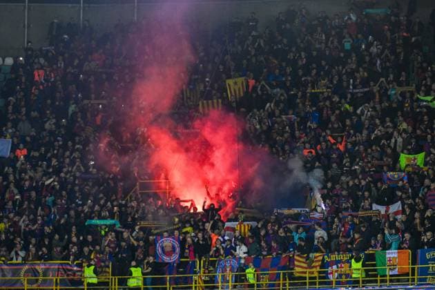 Club Brugge v Barcelona - UEFA Champions League BRUGGE, BELGIUM - NOVEMBER 05 : Illustration picture of fans of FC Barcelona, Barca during the UEFA Champions League 2025 26 League Phase MD4 match between Club Brugge and Barcelona on November 5, 2025 in Brugge, Belgium, 05 11 2025 Brugge Belgium  Copyright: xNicoxVereeckenx