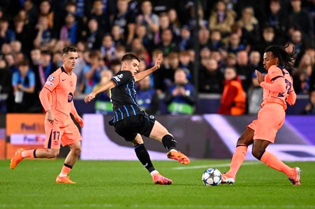 Club Brugge v Barcelona - UEFA Champions League BRUGGE, BELGIUM - NOVEMBER 05 : Tresoldi Nicolo forward of Club Brugge in action during the UEFA Champions League 2025 26 League Phase MD4 match between Club Brugge and Barcelona on November 5, 2025 in Brugge, Belgium, 05 11 2025 Brugge Belgium  Copyright: xTomasxSiskx