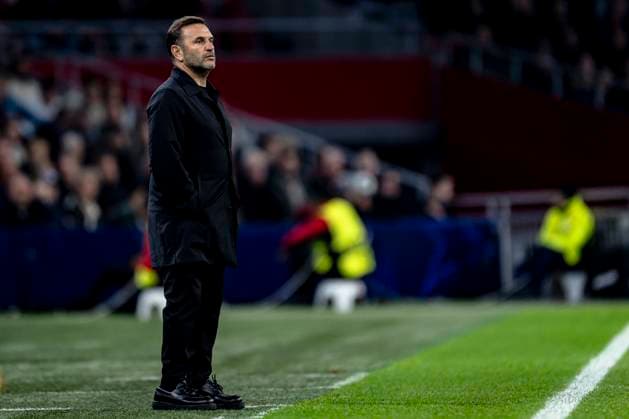 Galatasaray trainer Okan Buruk, during the match FOOTBALL - CHAMPIONS LEAGUE - AJAX vs GALATASARAY at the Johan Cruijff ArenA for the Champions League - League phase - Matchday 4 season 2025-2026 in AMSTERDAM, Netherlands on 5 November 2025, (photo by Stefan Koop EYE4images DeFodi Images) Galatasaray trainer Okan Buruk, during the match FOOTBALL CHAMPIONS LEAGUE AJAX vs GALATASARAY at the Johan Cruijff ArenA for the Champions League phase Matchday 4 season 2025 2026 in AMSTERDAM, Netherlands on 5 November 2025, photo by Stefan Koop EYE4images DeFodi Images