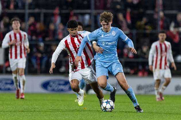 UEFA Youth League 1 FC Köln Racing FC Union Luxembourg 05 11 2025 Ethan Yans Racing FC Union Luxembourg U19, 6 , Fayssal Harchaoui 1 FC Köln U19, 10 UEFA Youth League, second leg of the championship round 2, 1 FC Köln Racing FC Union Luxembourg, on 05 11 2025, Franz Kremer Stadium, Cologne Copyright: xBEAUTIFULxSPORTS Meuselx