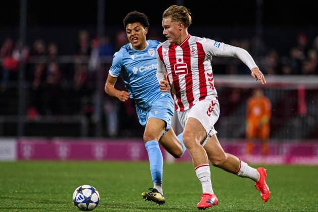 COLOGNE, GERMANY - 5 NOVEMBER, 2025: Fynn Schenten - The football match of UEFA Youth League 1.FC Koeln vs Racing FC Union at Franz Kremer Stadium.  Copyright: xVITALIIxKLIUIEVx