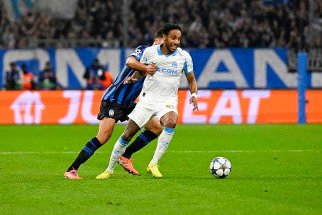 FOOTBALL : Olympique de Marseille VS Atalanta Bergame - UEFA Champions League - 05 11 2025 Pierre-Emerick Aubameyang (OM) - UEFA Champions League match between Olympique de Marseille and Atalanta Bergame on November 5, 2025 at the Orange Velodrome Stadium in Marseille. MarseilleFrance  Copyright: xWilliamxCannarellax