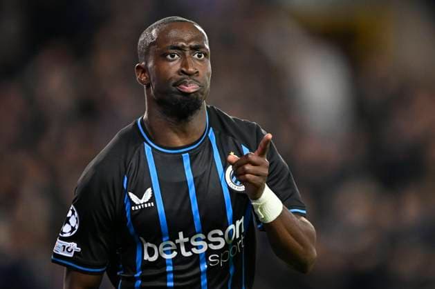 Club Brugge v Barcelona - UEFA Champions League BRUGGE, BELGIUM - NOVEMBER 05 : Forbs Carlos forward of Club Brugge celebrating scoring a goal (3-2) during the UEFA Champions League 2025 26 League Phase MD4 match between Club Brugge and Barcelona on November 5, 2025 in Brugge, Belgium, 05 11 2025 Brugge Belgium  Copyright: xNicoxVereeckenx