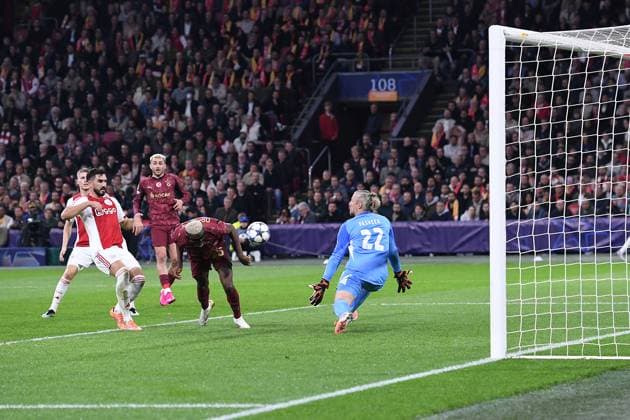 Soccer Champions League group stage matchday 4 Ajax Amsterdam Galatasaray SK on 05 11 2025 at the Johan Cruijff ArenA in Amsterdam Goal for 0 1 by Victor Osimhen Istanbul xRx