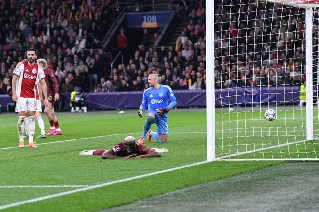 Soccer Champions League group stage matchday 4 Ajax Amsterdam Galatasaray SK on 05 11 2025 at the Johan Cruijff ArenA in Amsterdam Goal celebration to 0 1 by Victor Osimhen Istanbul xRx