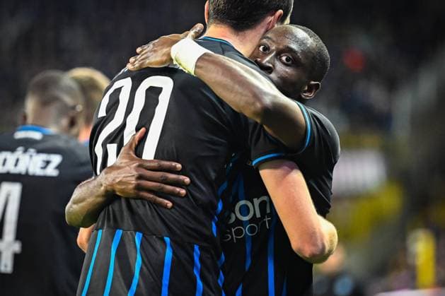 Club Brugge v Barcelona - UEFA Champions League BRUGGE, BELGIUM - NOVEMBER 05 : Forbs Carlos forward of Club Brugge celebrating scoring a goal (3-2) during the UEFA Champions League 2025 26 League Phase MD4 match between Club Brugge and Barcelona on November 5, 2025 in Brugge, Belgium, 05 11 2025 Brugge Belgium  Copyright: xNicoxVereeckenx