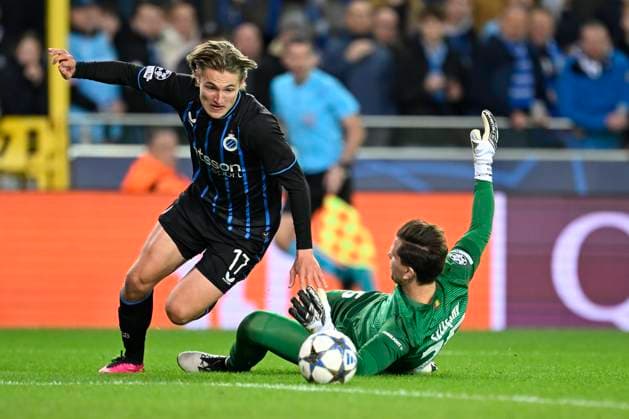 Club Brugge v Barcelona - UEFA Champions League BRUGGE, BELGIUM - NOVEMBER 05 : Vermant Romeo forward of Club Brugge scoring a goal (4-3), canceled afterwards during the UEFA Champions League 2025 26 League Phase MD4 match between Club Brugge and Barcelona on November 5, 2025 in Brugge, Belgium, 05 11 2025 Brugge Belgium  Copyright: xNicoxVereeckenx