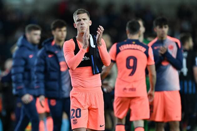 251105 Club Brugge vs FC Barcelona, Barca Dani Olmo (20) of Barcelona pictured during the Uefa Champions League 4th matchday in the League phase game in season 2025 - 2026 between Club Brugge KV and FC Barcelona on November 5 , 2025 in Brugge, Belgium. (Photo by David Catry Isosport) Brugge Belgium  Copyright: xDavidxCatryx 20251105DC2_1409