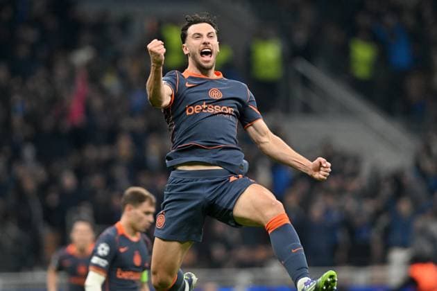 CARLOS AUGUSTO Inter, Champions League 2025-26 Inter-Kairat Almaty 2-1, esultanza, jubel, joy, celebration, action, single shot CHAMPIONS LEAGUE 2025-26 INTER-KAIRAT ALMATY 2-1