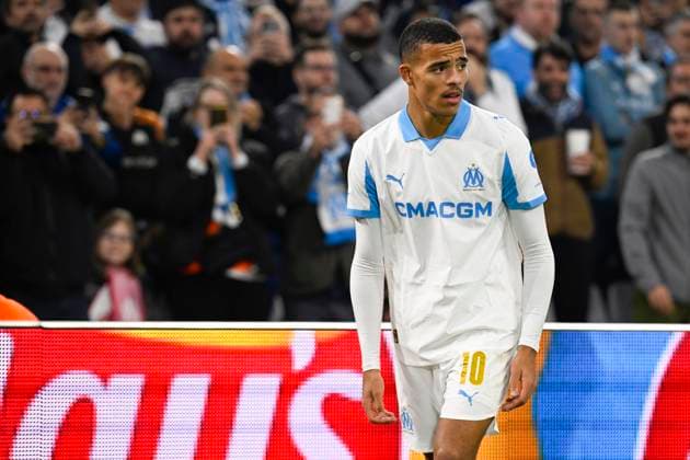 FOOTBALL : Olympique de Marseille VS Atalanta Bergame - UEFA Champions League - 05 11 2025 Mason Greenwood (OM) - UEFA Champions League match between Olympique de Marseille and Atalanta Bergame on November 5, 2025 at the Orange Velodrome Stadium in Marseille. MarseilleFrance  Copyright: xWilliamxCannarellax