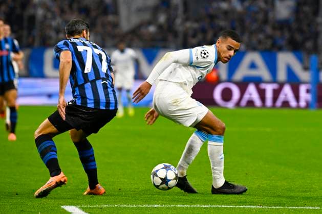 FOOTBALL : Olympique de Marseille VS Atalanta Bergame - UEFA Champions League - 05 11 2025 Mason Greenwood (OM) - UEFA Champions League match between Olympique de Marseille and Atalanta Bergame on November 5, 2025 at the Orange Velodrome Stadium in Marseille. MarseilleFrance  Copyright: xWilliamxCannarellax