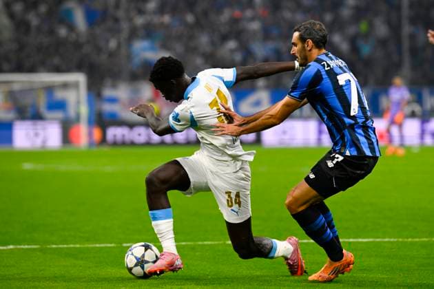 FOOTBALL : Olympique de Marseille VS Atalanta Bergame - UEFA Champions League - 05 11 2025 Robinio Vaz (OM) - UEFA Champions League match between Olympique de Marseille and Atalanta Bergame on November 5, 2025 at the Orange Velodrome Stadium in Marseille. MarseilleFrance  Copyright: xWilliamxCannarellax