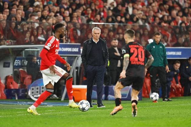 Jose Mourinho (Benfica), NOVEMBER 5, 2025 - Football Soccer : UEFA Champions League League phase match day 4 between SL Benfica - Bayer 04 Leverkusen at the Estadio do SL Benfica in Lisbon, Portugal. Noxthirdxpartyxsales  aflo_309481563
