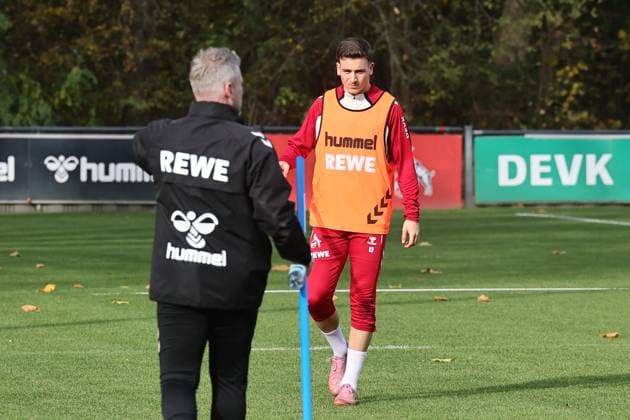 1 FC Köln 1 FC Köln, Training, from left Lukas Kwasniok, Said El Mala 1 FC Köln , 06 11 2025, Bild