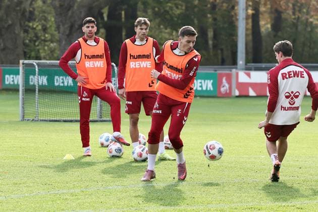 1 FC Köln 1 FC Köln, training, center from left Said El Mala, Jakub Kaminski 1 FC Köln , 06 11 2025, picture
