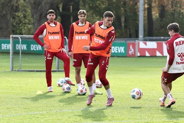 1 FC Köln 1 FC Köln, training, center from left Said El Mala, Jakub Kaminski 1 FC Köln , 06 11 2025, picture