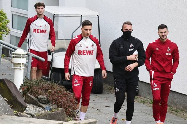 1 FC Köln 1 FC Köln, Training, from left Rav van den Berg, Said El Mala, Marvin Schwäbe, Tom Krauß 1 FC Köln , 06 11 2025, Bild